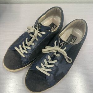 Navy Blue Suede Golden Goose